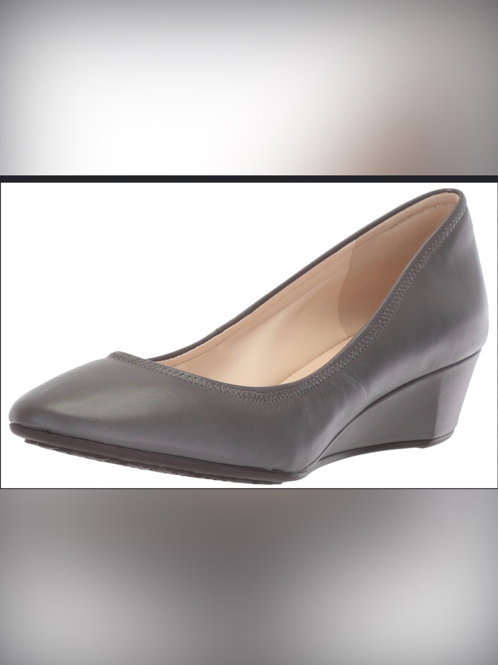 Cole Haan Taupe Wedge Pumps